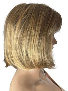 Jon Renau Vintage Nature Blend Modacrylic Blonde Highlighted Bob Wig Bangs